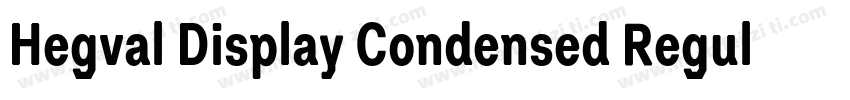 Hegval Display Condensed Regular字体转换
